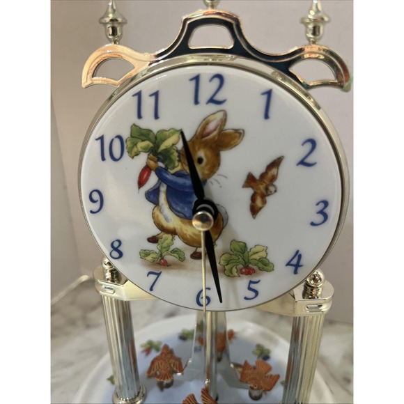 Vintage Peter Rabbit Anniversary Clock 2002 with Swirling Birds Working - Picture 13 of 15